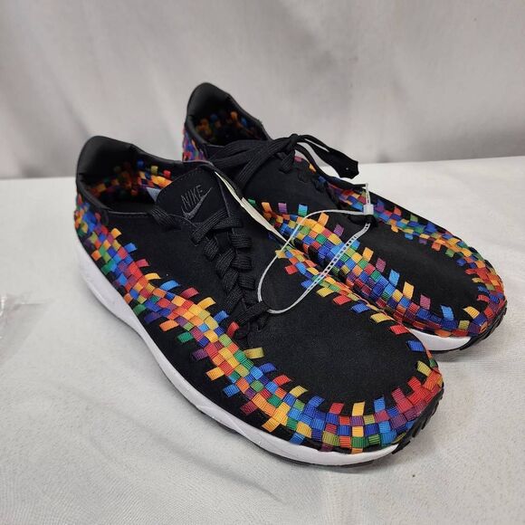 Nike Air Footscape Woven Rainbow Black Multicolor Men’s Size 13 FB1959-002 Retro - Picture 1 of 7